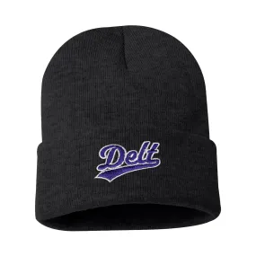 New! Delt Signature Charcoal Beanie