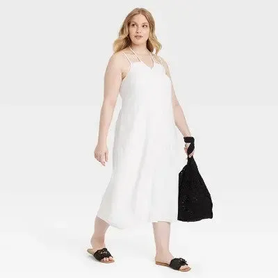 New - Women's Linen Midi Sundress - Universal Thread