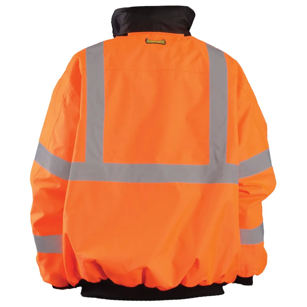 OccuNomix Waterproof Bomber Jacket - Yellow / Orange - Type R Class 3 - LUX-ETJBJ