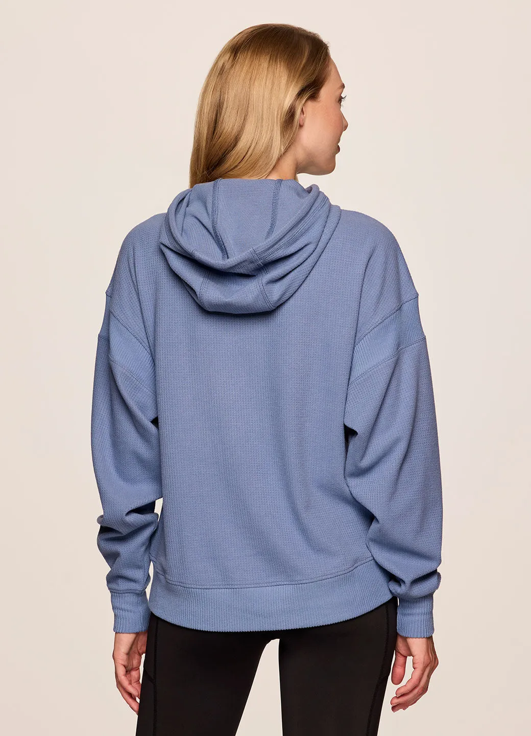 Off Days Relaxed Waffle Knit Hoodie