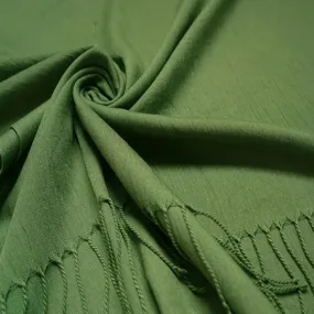 Olive Pashmina Cotton Blend Scarf