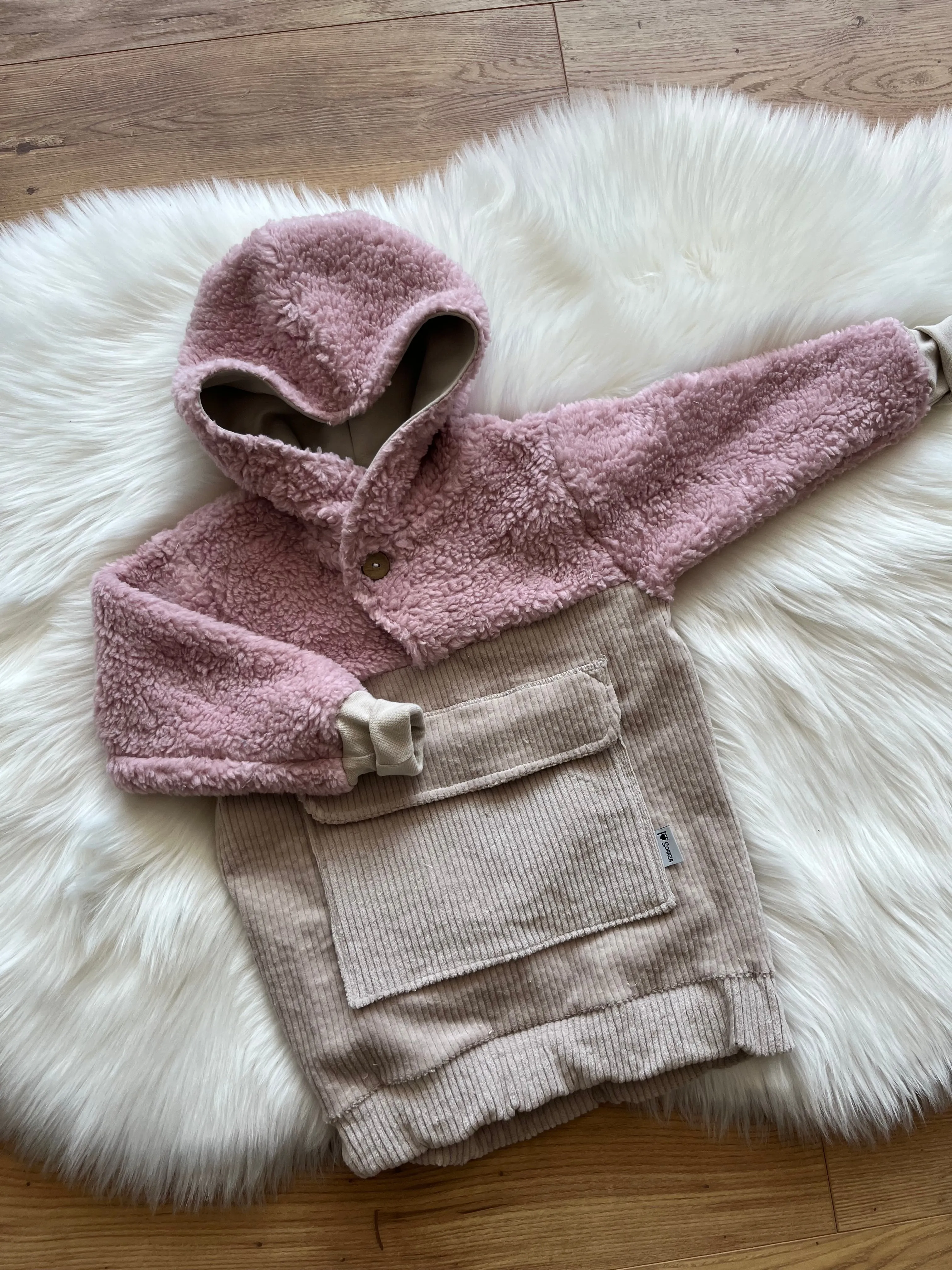 Outdoorhoodie Cord/Teddy