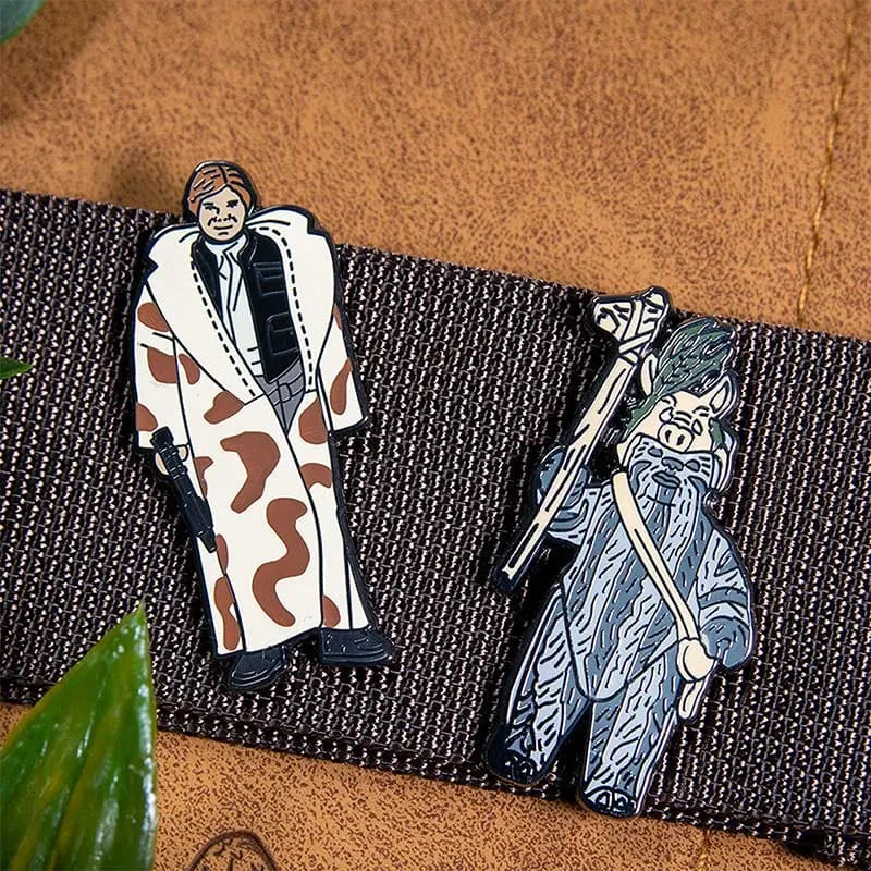 Pin Kings Star Wars Enamel Pin Badge Set 1.38 – Han Solo (in Trench Coat) and Teebo