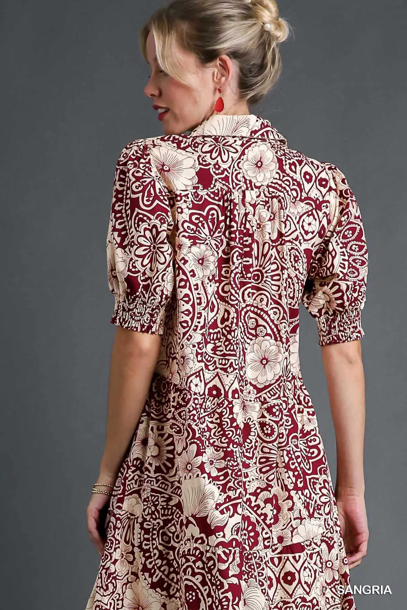 Pretty in Paisley Midi Dress - Sangria