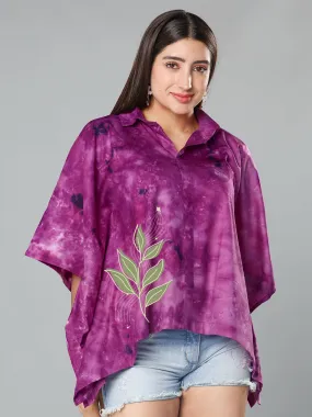 Purple Rayon TieDyeTop- Verdantia