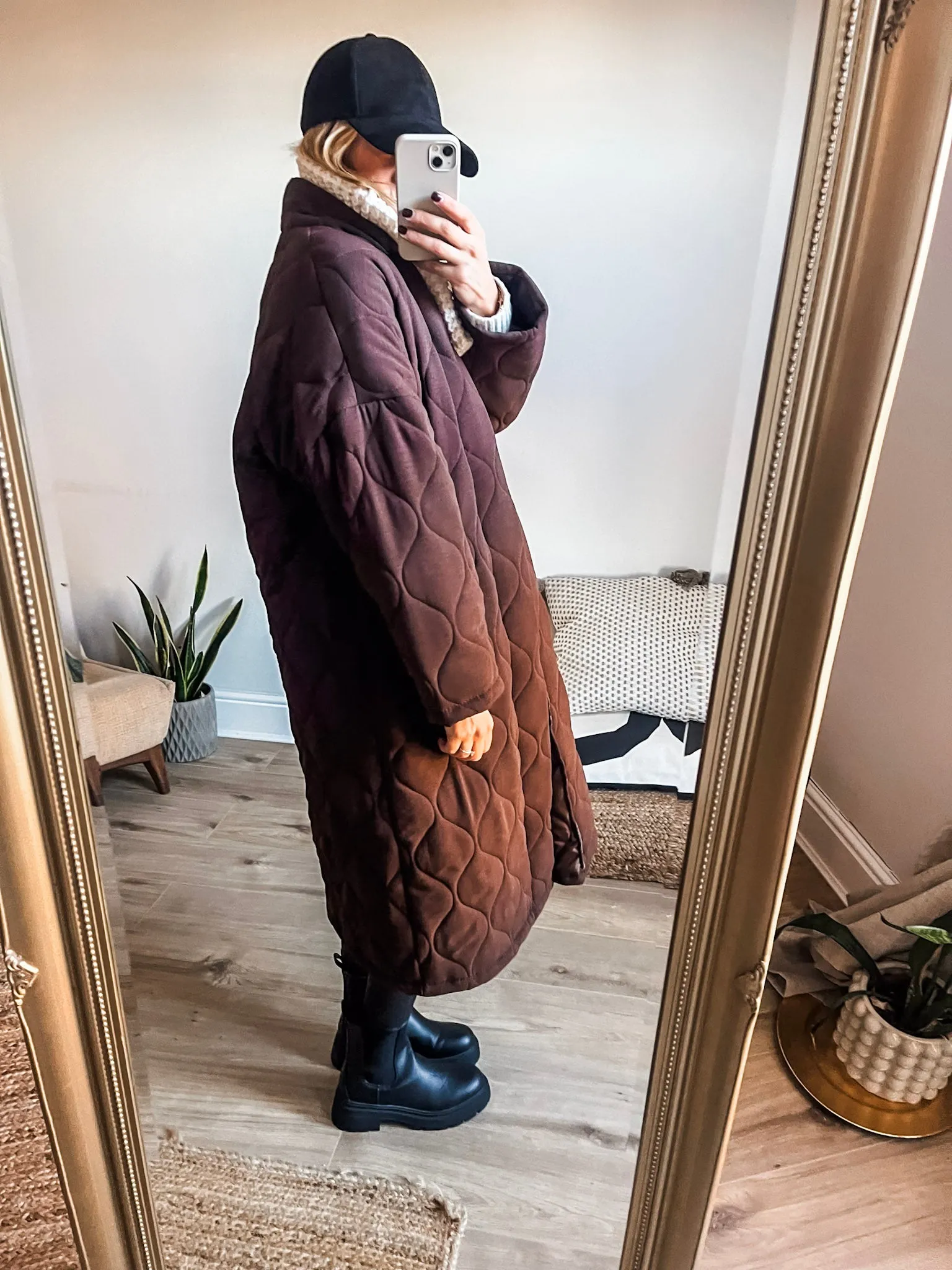 Quilted Maxi Coat