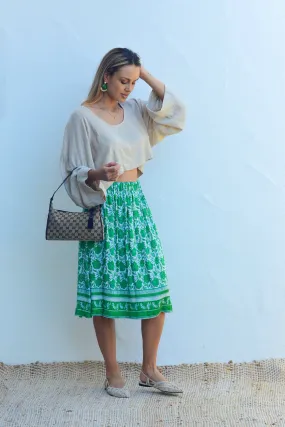 Rani Skirt Midi Wildflower