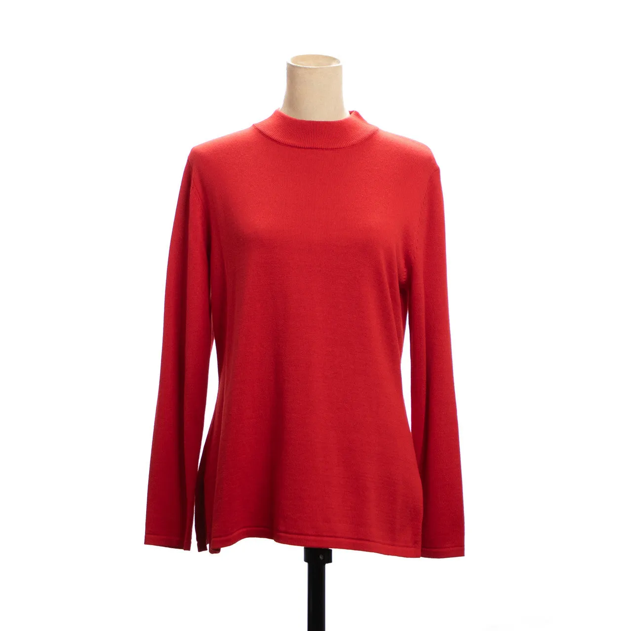 Red Mock Neck Sweater