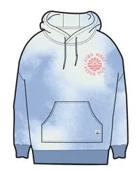 Rediscover Printed Hoodie - Tie Dye Cornflower