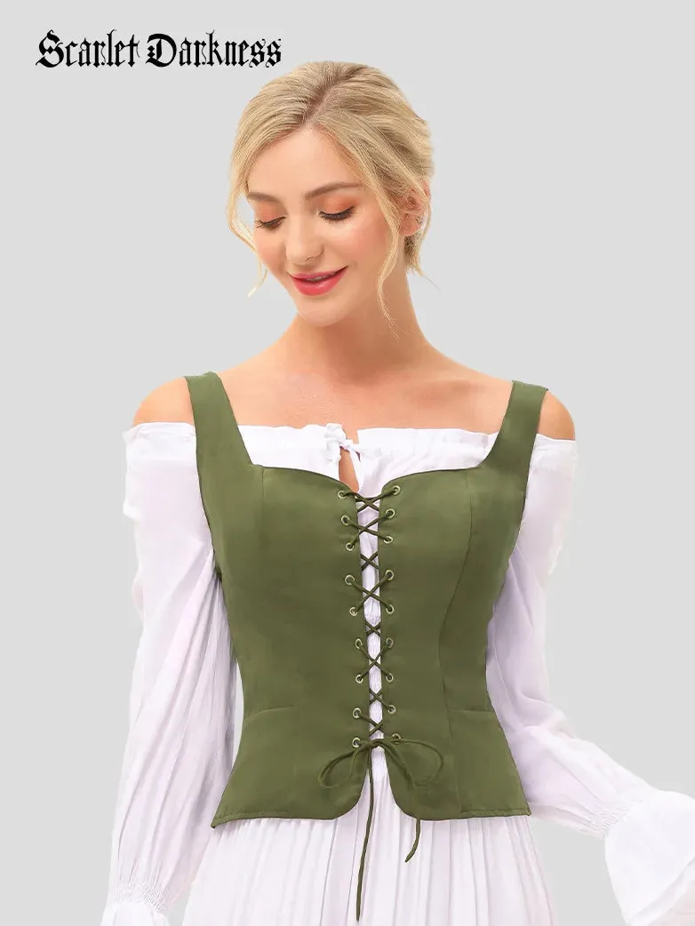 Renaissance Corset Pirate Lace up Vest Bodice