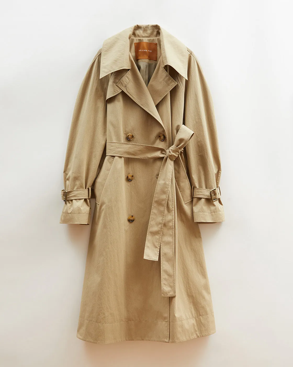 Romy Trenchcoat Cotton Blend Twill Sage