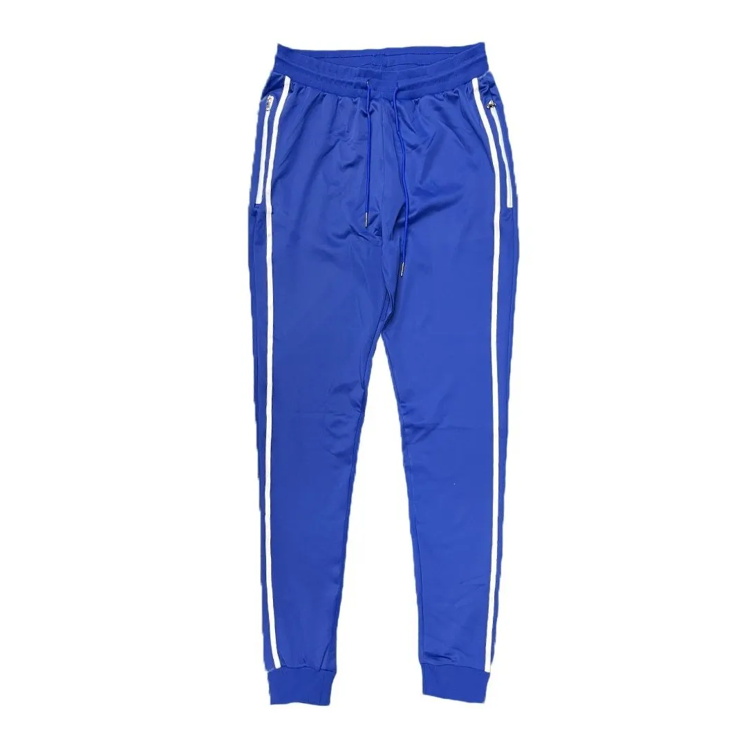 Royal Blue Solid Tape Jogger Pants