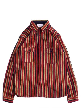 Samurai Jeans Red Drunk Stripe Flannel Shirt