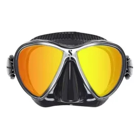 ScubaPro Synergy Trufit Twin Mirrored Lens Black Skirt Dive Mask