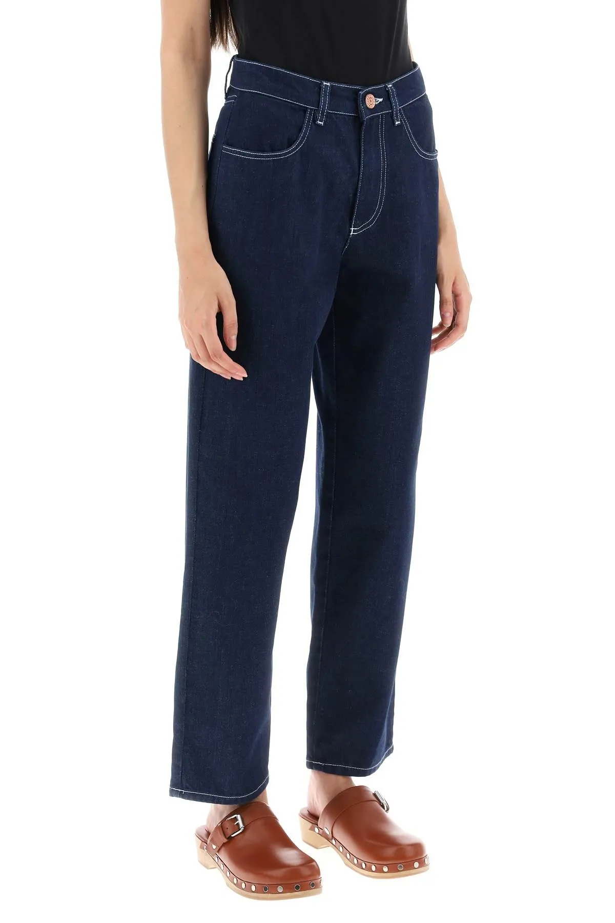 See by chloe cropped tapered jeans