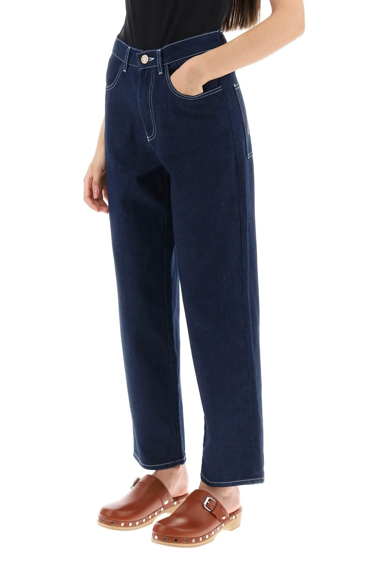 See by chloe cropped tapered jeans