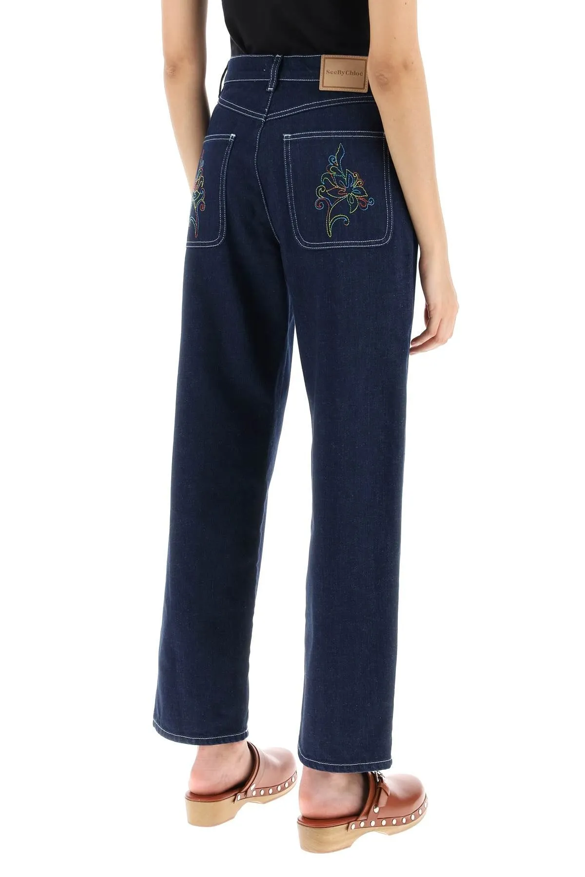 See by chloe cropped tapered jeans