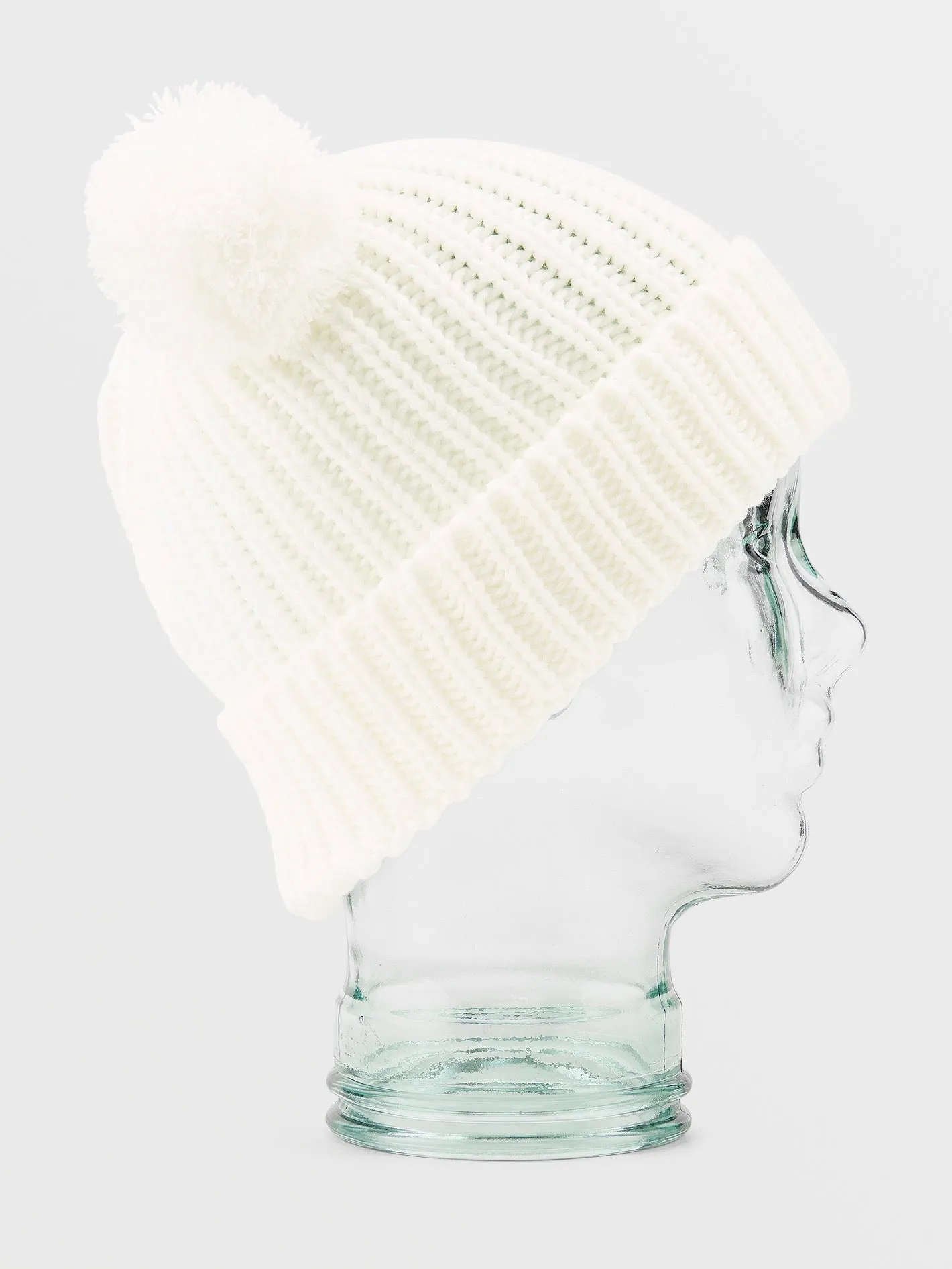 Shreddy Teddy Bobble Beanie - WHITE - (KIDS)