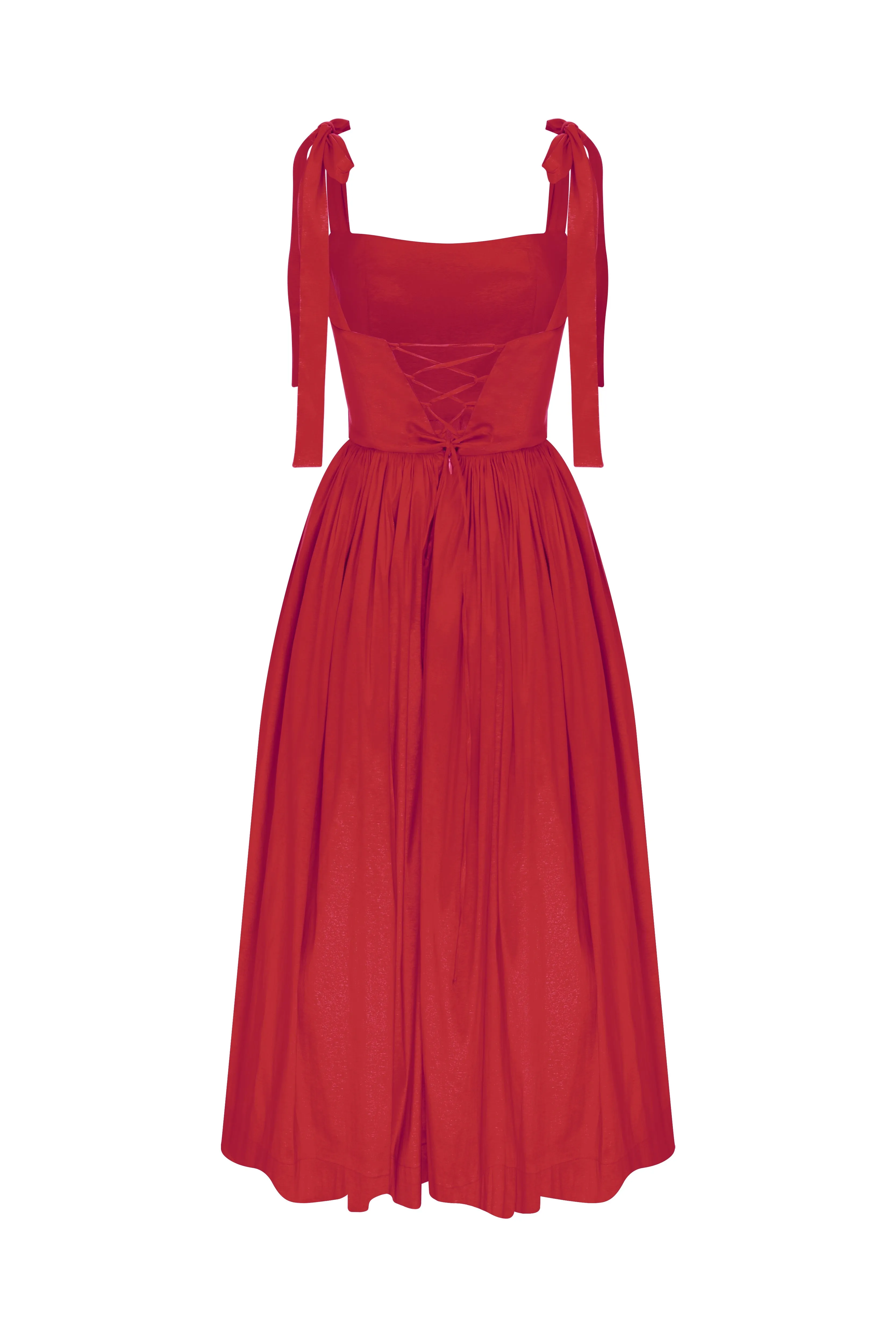 Sibby Midi Dress in Rouge