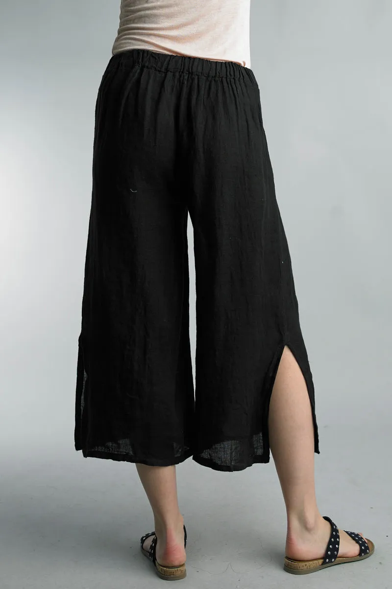 Side Slit Crop Pants