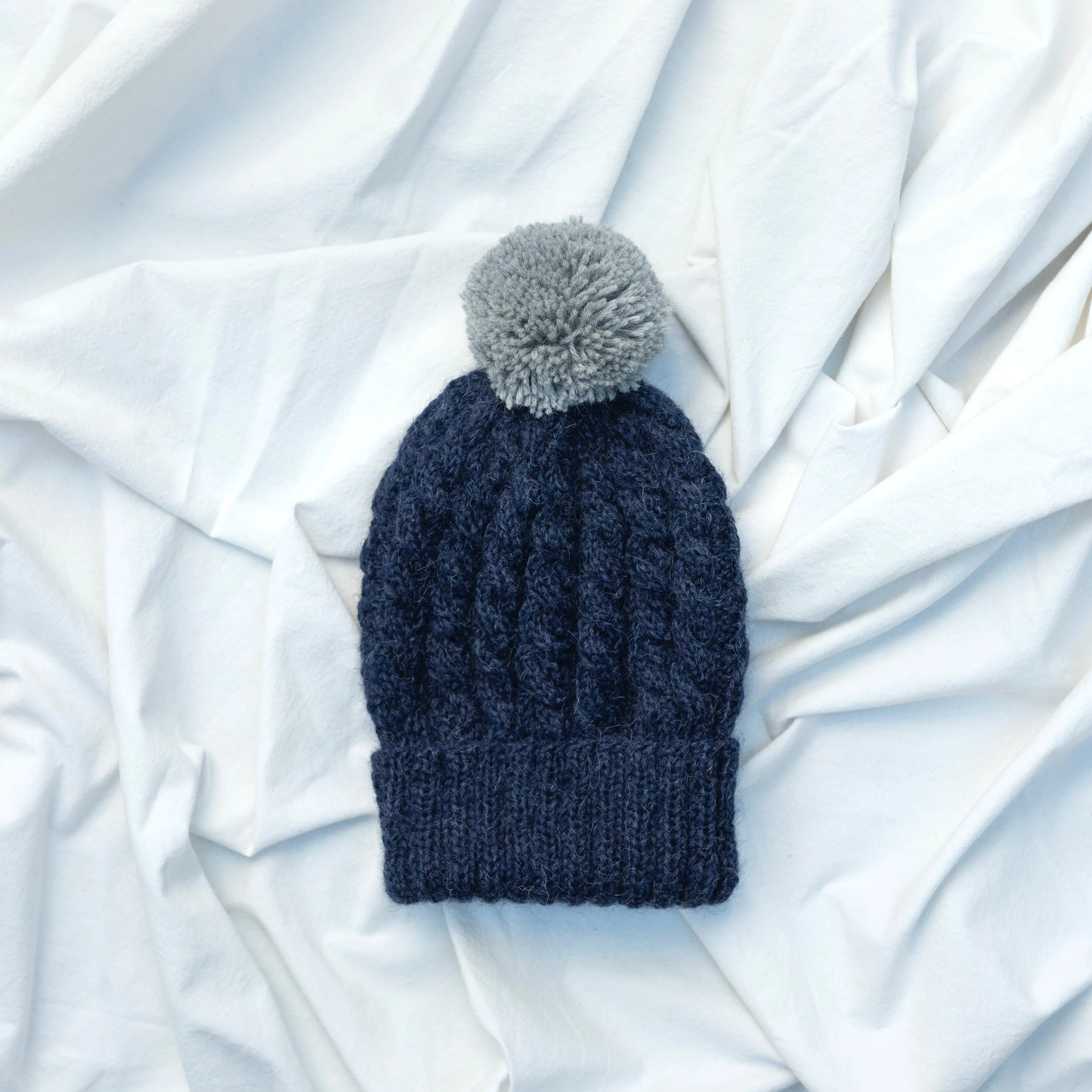 SIERRA alpaca pom pom beanie