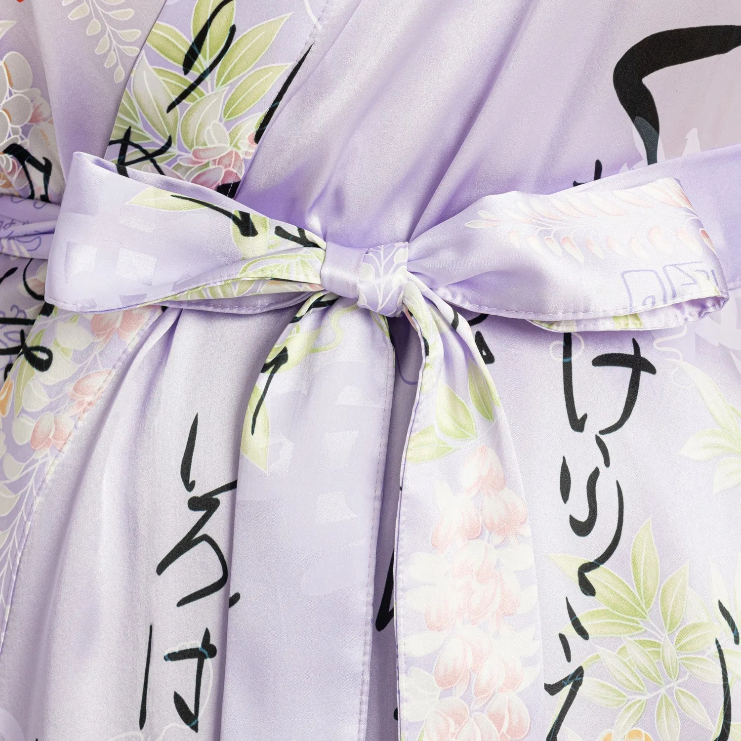 Silk Life Poem Long Lilac Yukata XL