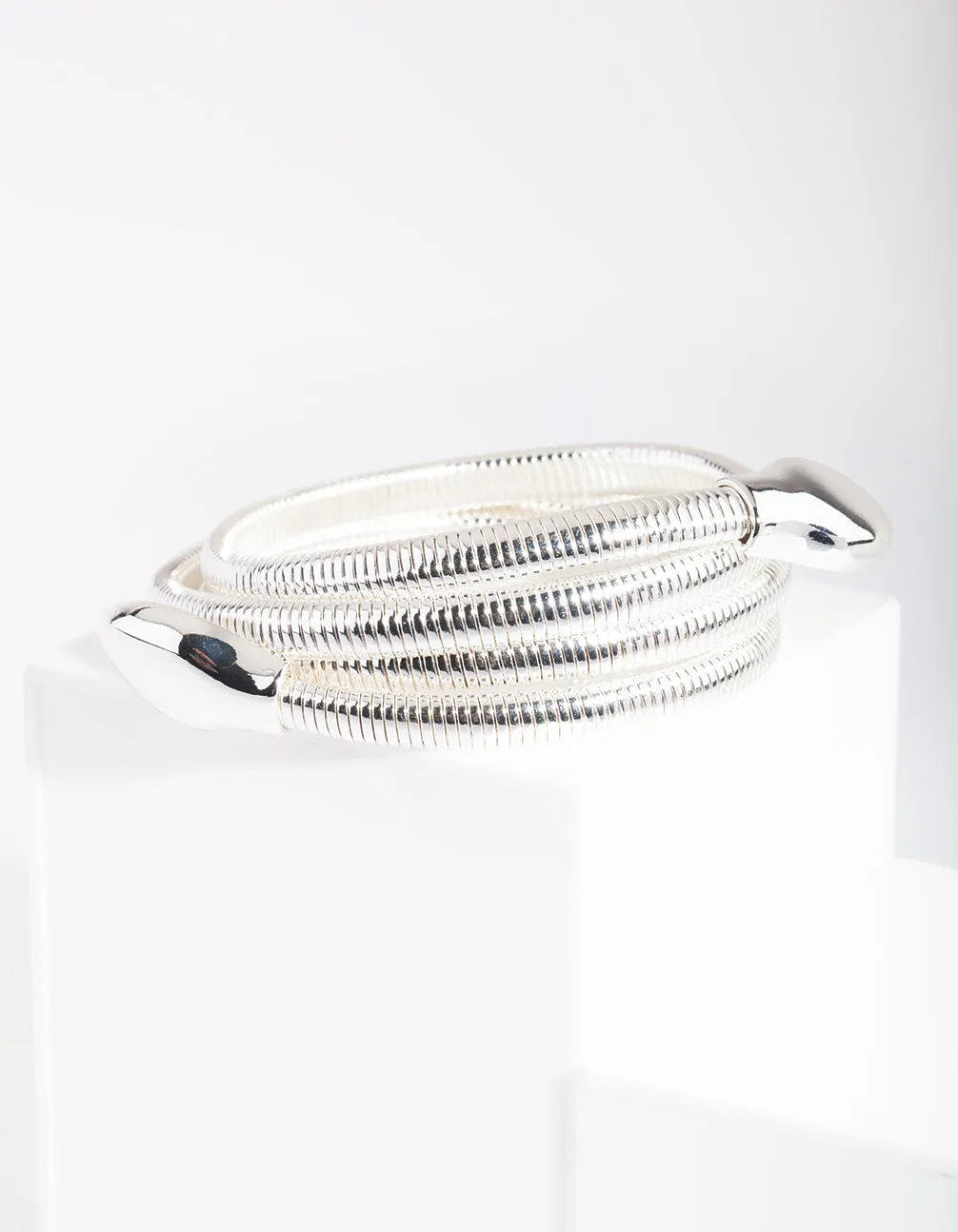 Silver Snake Wrap Bracelet