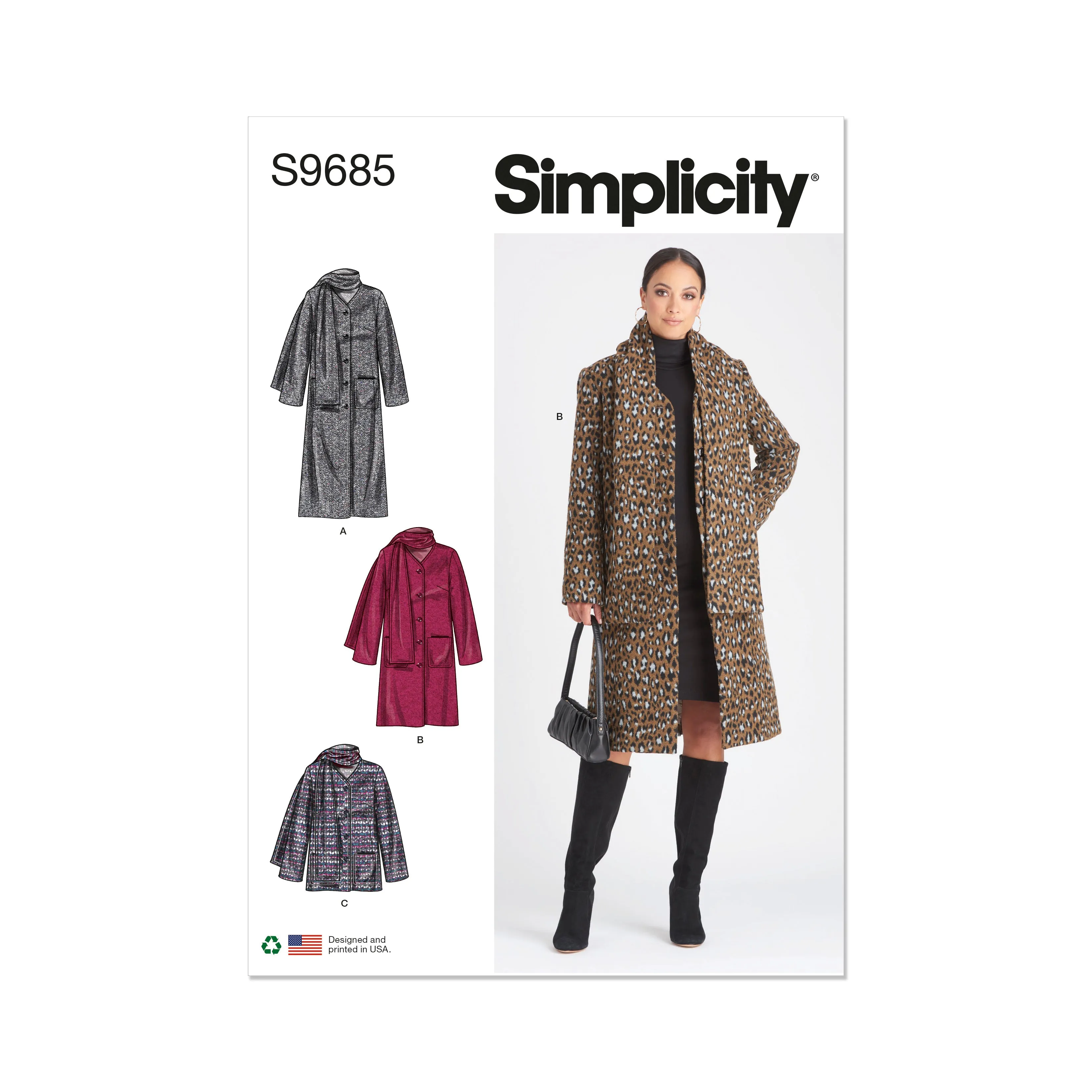 Simplicity Pattern S9685 Misses Jacket/Coat