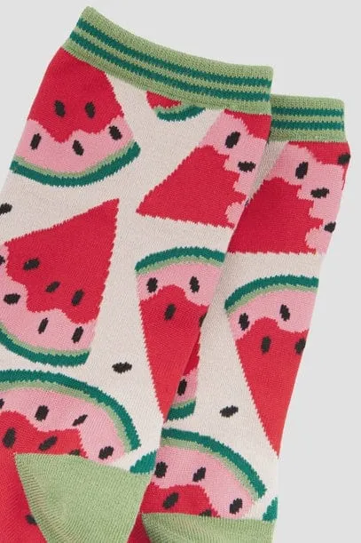 Sock Talk Women's Bamboo Watermelon Socks