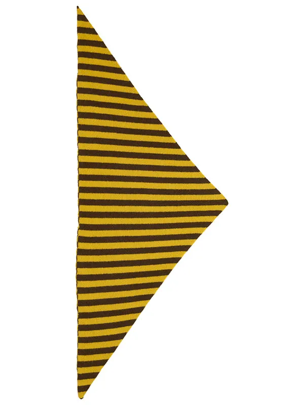 Striped Triangle Neckerchief Black & Oatmeal