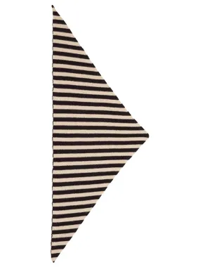 Striped Triangle Neckerchief Black & Oatmeal