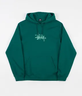 Stussy Basic Copyright Applique Hoodie - Green