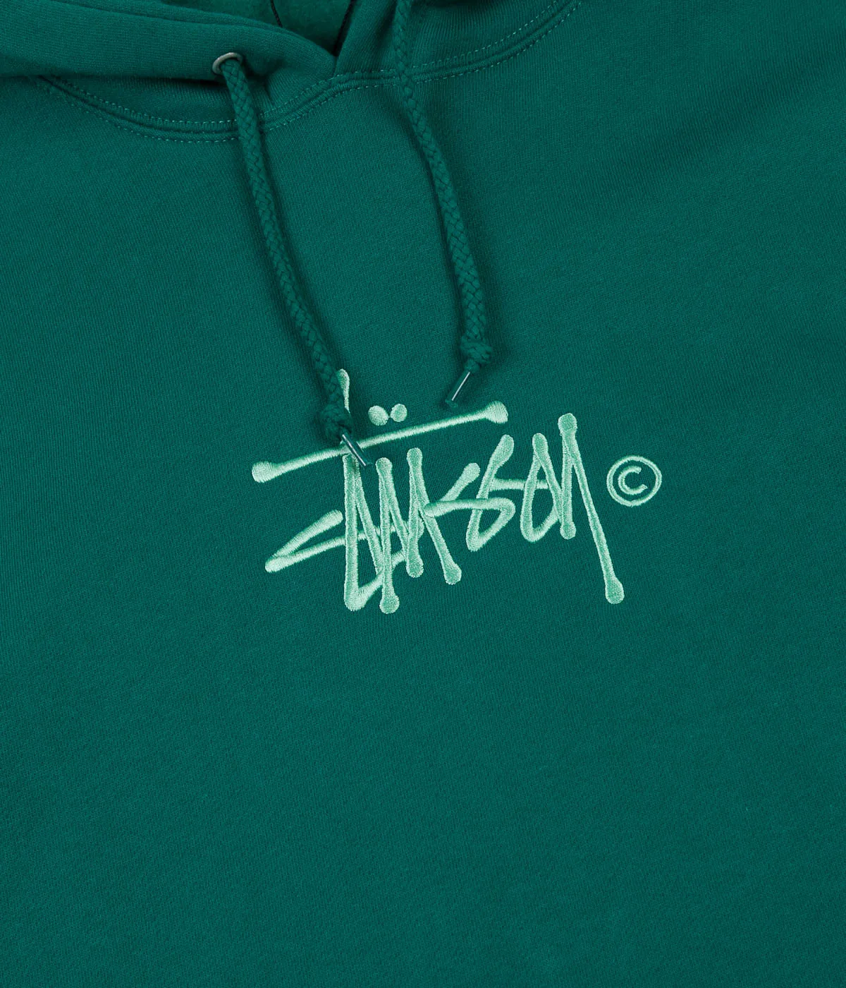 Stussy Basic Copyright Applique Hoodie - Green