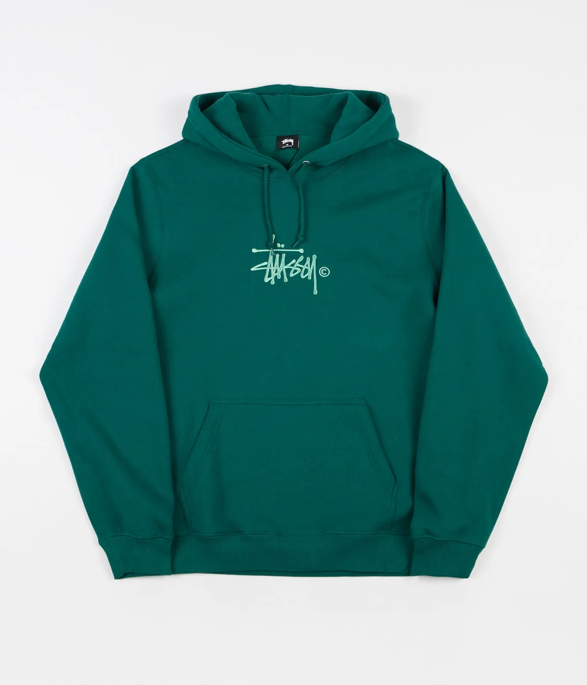 Stussy Basic Copyright Applique Hoodie - Green