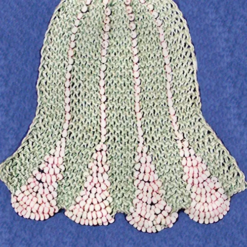 Summer Beaded Keyhole Scarf, Knitting Pattern