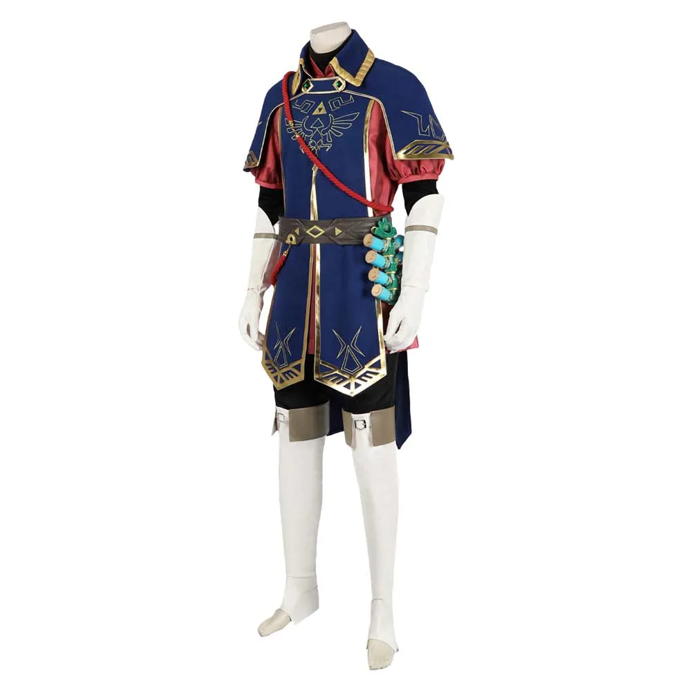 The Legend of Zelda: Tears of the Kingdom Link Blue Suit Party Carnival Halloween Cosplay Costume