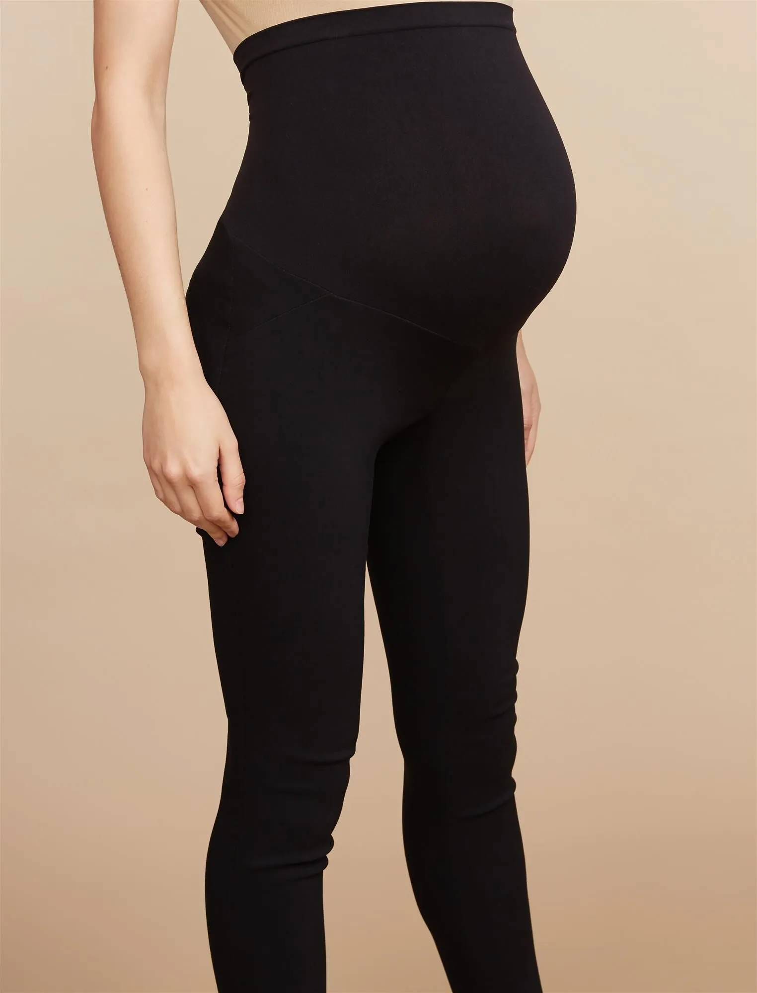 The Maia Secret Fit Belly Skinny Ankle Maternity Pants in Black