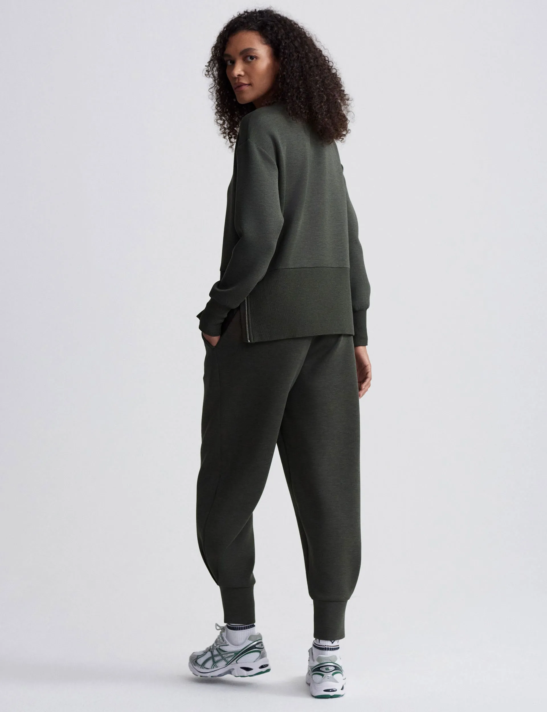 The Relaxed Pant 27.5" - Olive Marl