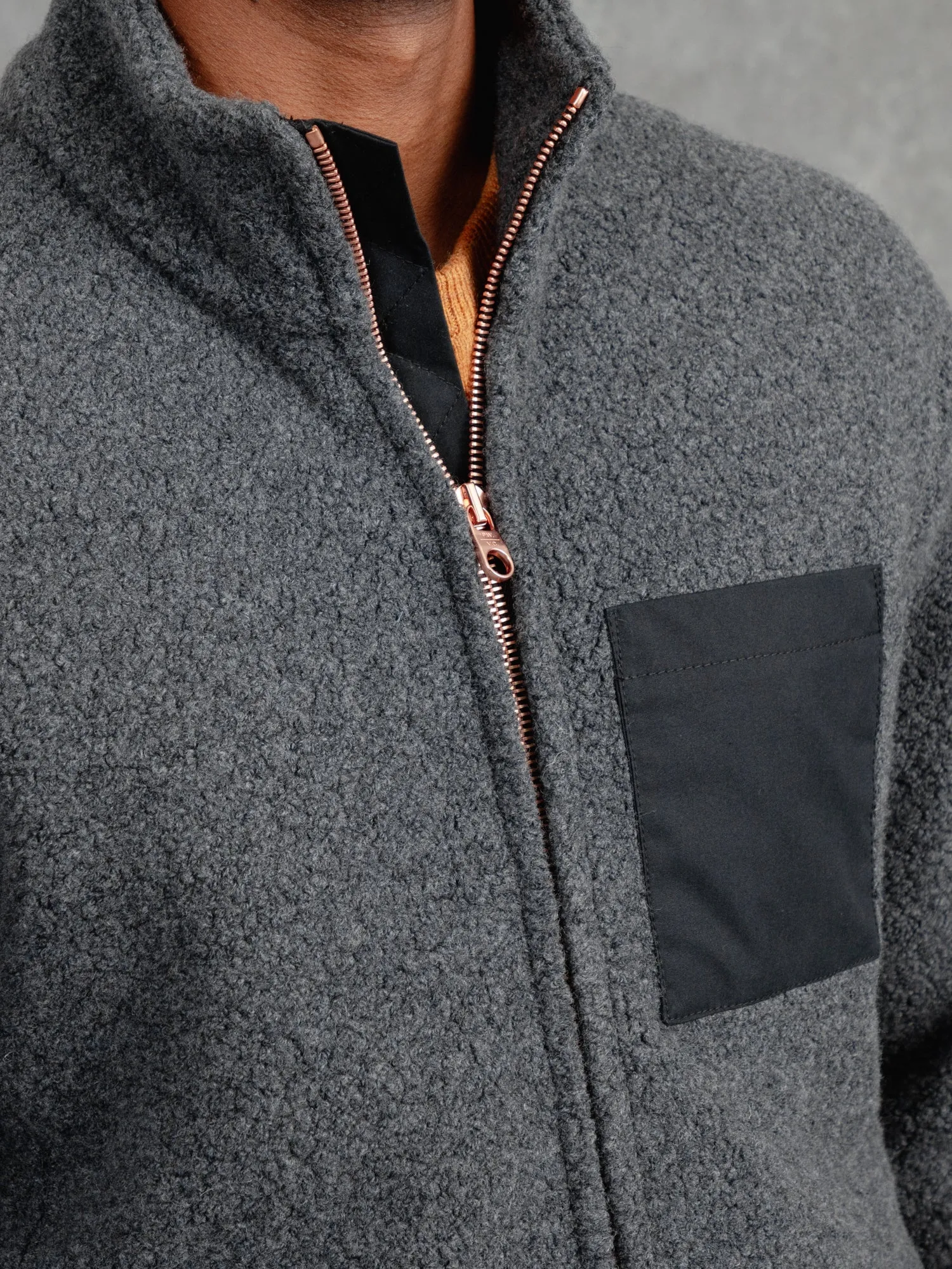 The Zip Up Fleece Jacket - Cobble Grey