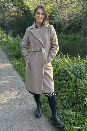 Tie Waist Wrap Coat