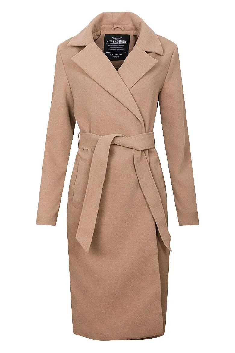 Tie Waist Wrap Coat