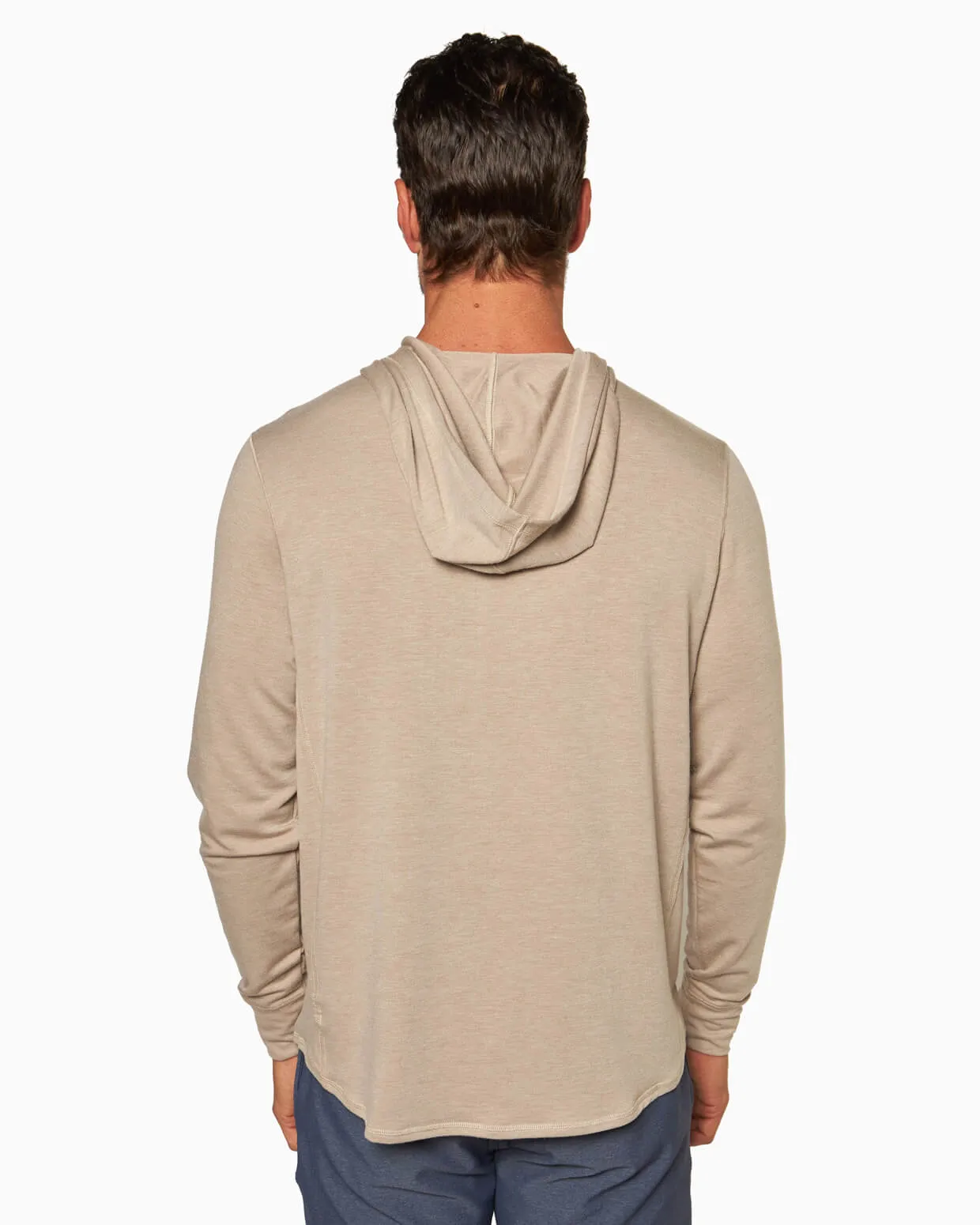 Toes On The Nose Schooner | Long Sleeve Hoodie (Sea Silk) in Vintage Khaki