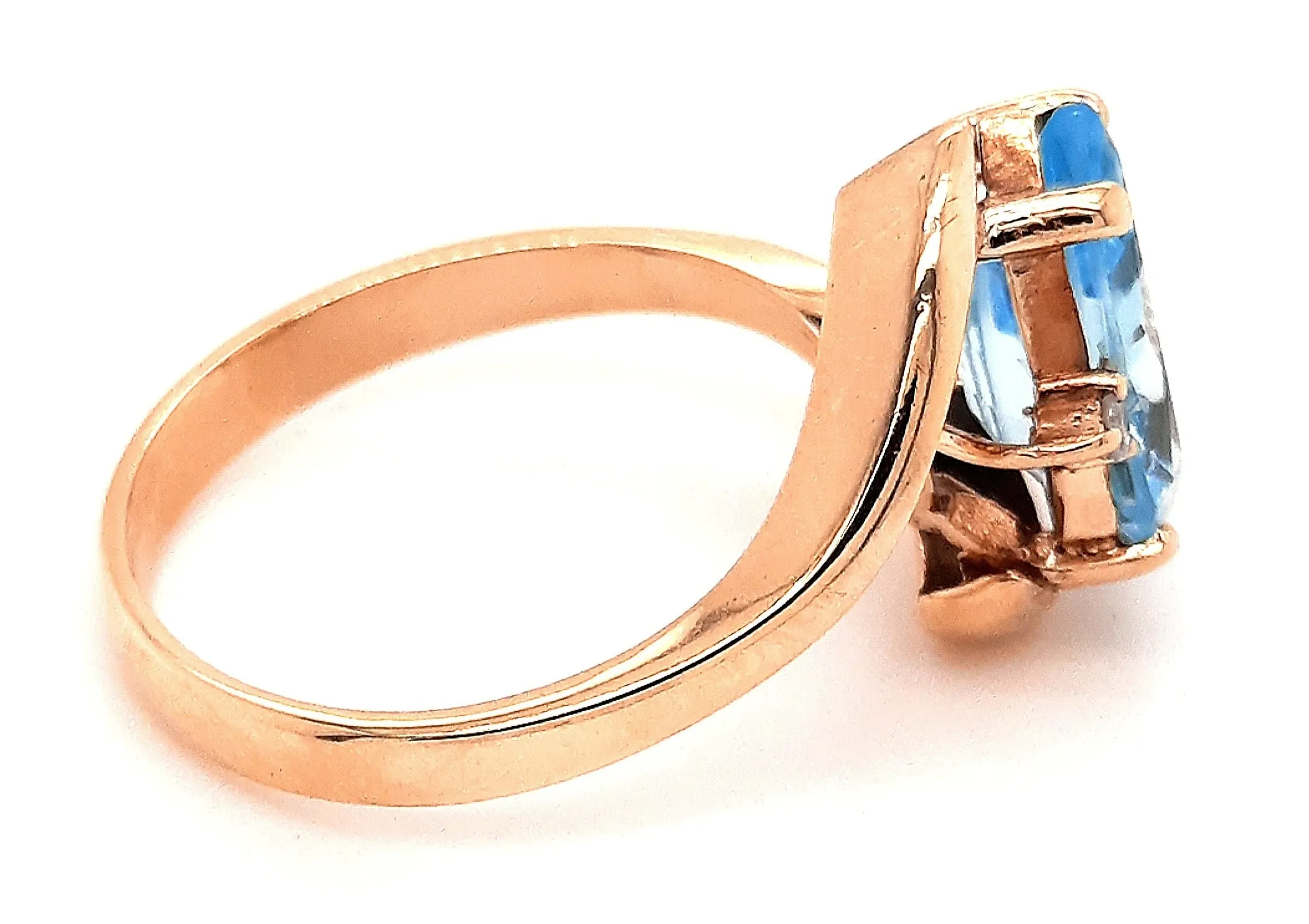 Topaz & Diamond Yellow Gold Dress Ring