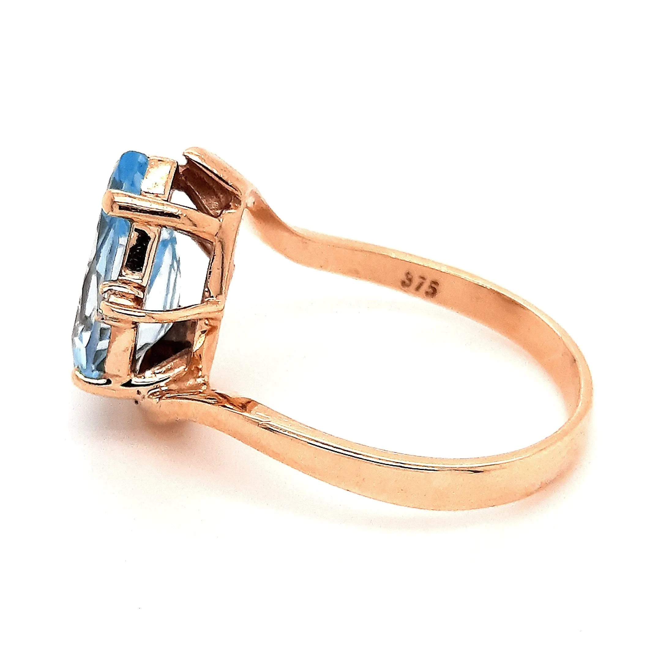 Topaz & Diamond Yellow Gold Dress Ring