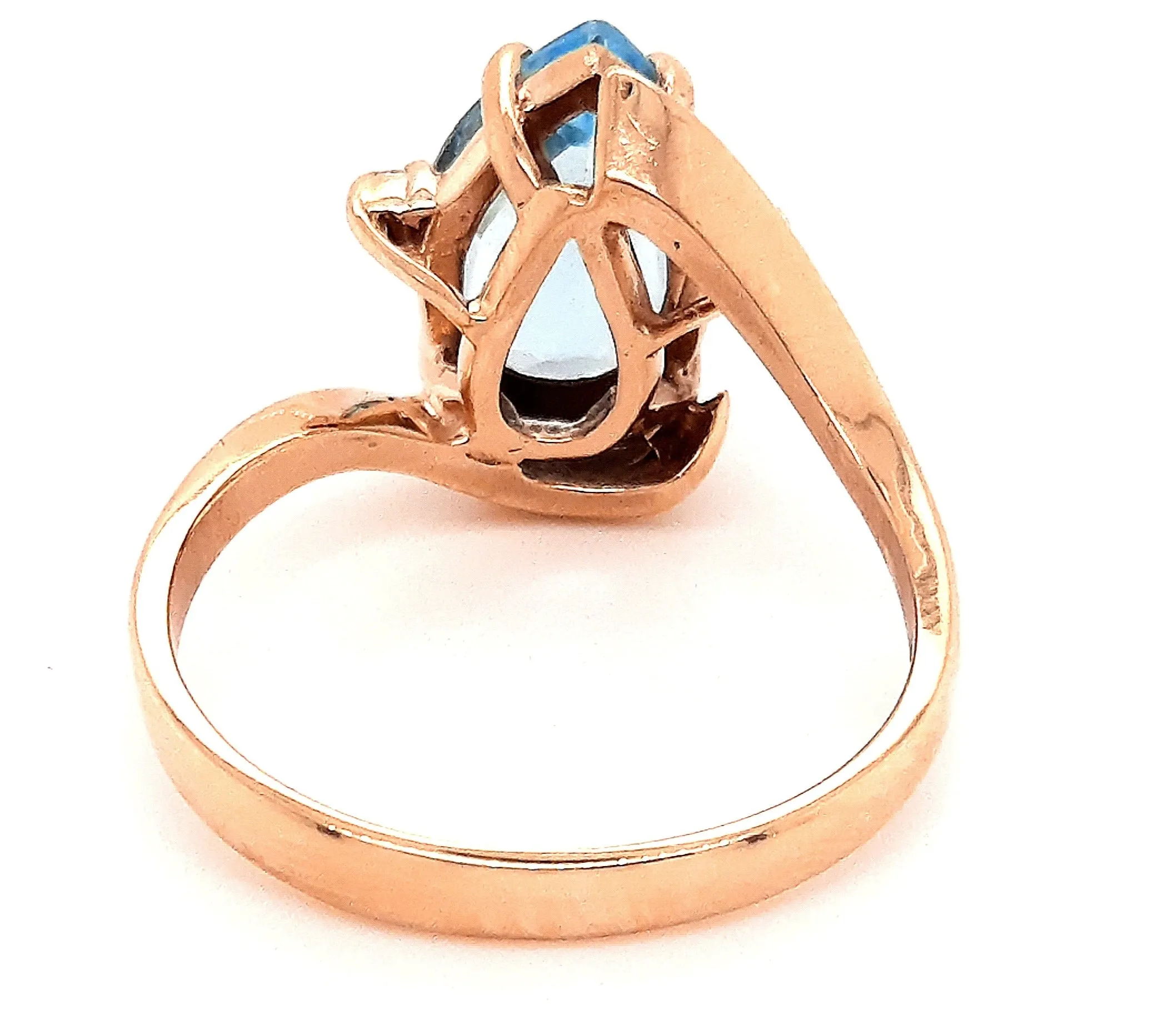 Topaz & Diamond Yellow Gold Dress Ring