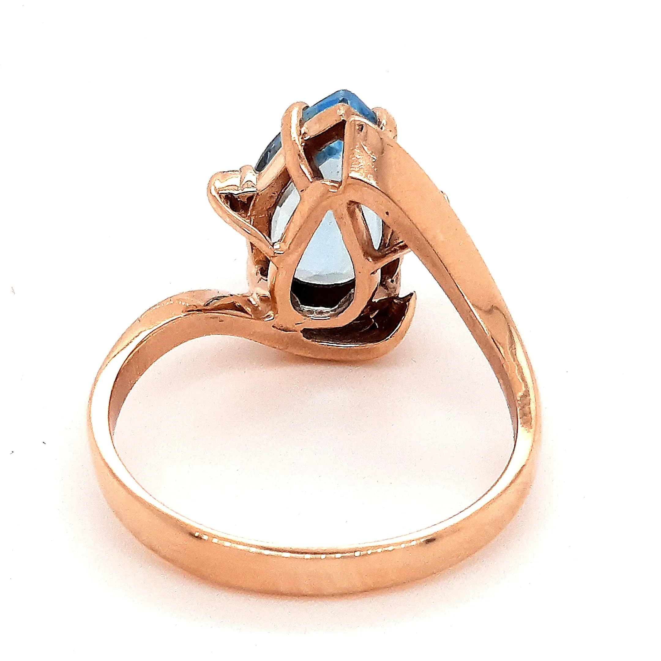 Topaz & Diamond Yellow Gold Dress Ring