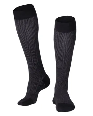 Touch Men's Herringbone Pattern Knee Highs 20-30 mmHg