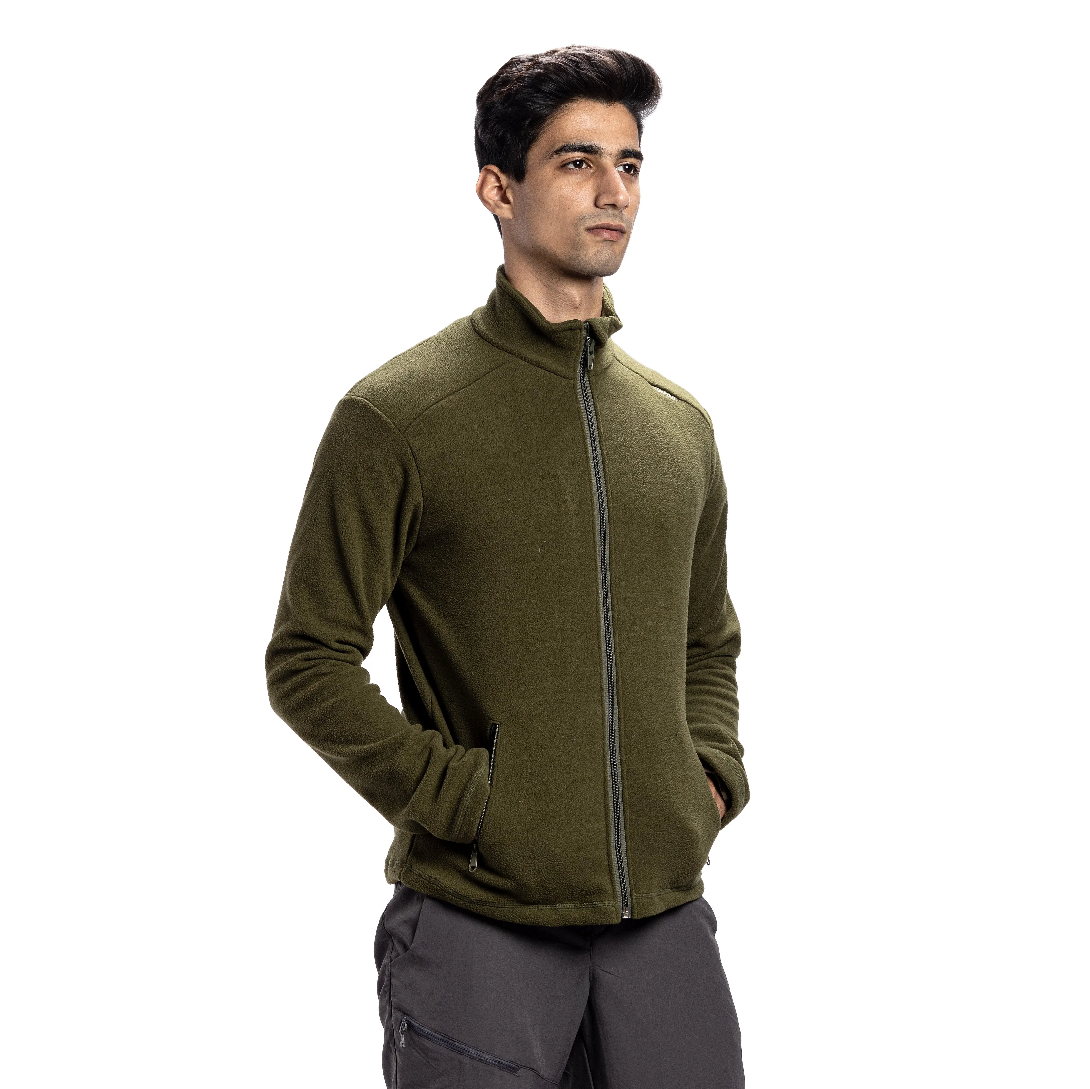 Tripole Anti-Pilling Fleece Winter Jacket and Windcheater | Green