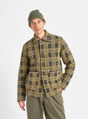 Universal Works Field Jacket in Grey Jacquard Fleece