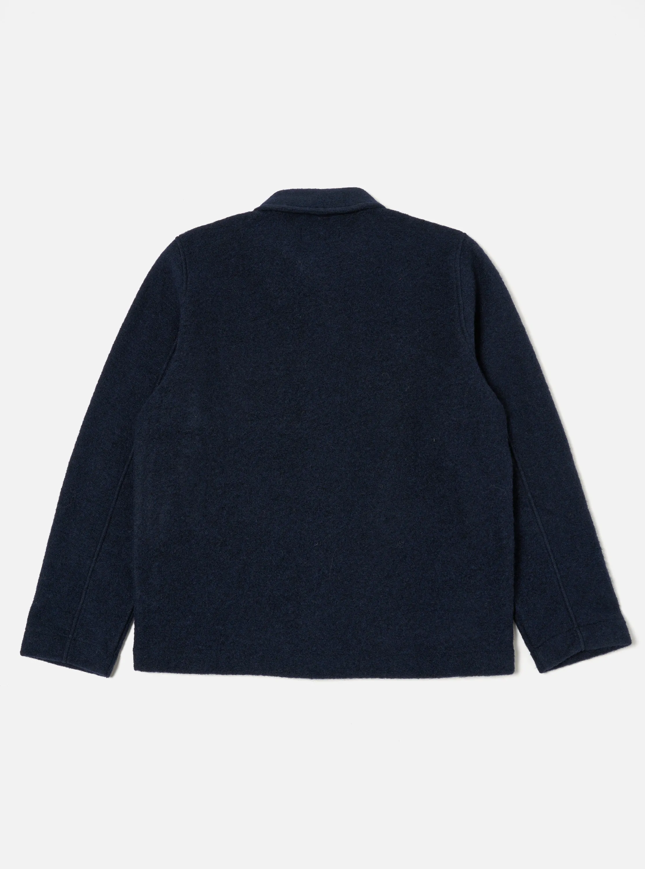 Universal Works Field Jacket in Navy Wool Fleece